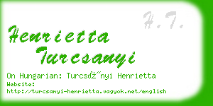 henrietta turcsanyi business card